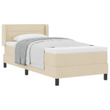 Letto a molle con materasso Crema 190 x 90 cm Poliestere