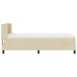 Letto a molle con materasso Crema 190 x 90 cm Poliestere