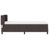 Letto a molle con testiera Marrone Scuro 200 x 90 cm Tessuto