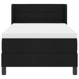 Letto a molle con testiera Nero 200 x 100 cm Tessuto