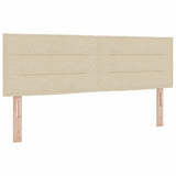Letto a molle con materasso Crema 190 x 140 cm Poliestere