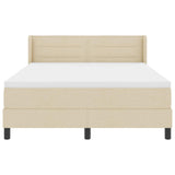 Letto a molle con materasso Crema 190 x 140 cm Poliestere