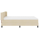 Letto a molle con materasso Crema 190 x 140 cm Poliestere