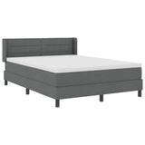 Letto a molle con testiera Grigio scuro 200 x 160 cm Tessuto