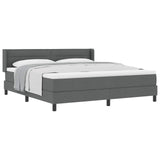 Letto a molle con testiera Grigio scuro 200 x 180 cm Tessuto