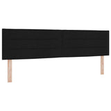 Letto a molle con testiera Nero 200 x 180 cm Tessuto