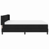 Letto a molle con testiera Nero 200 x 180 cm Tessuto