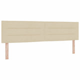 Letto a molle con testiera Crema 200 x 180 cm Tessuto