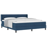 Letto a molle con testiera Blu 200 x 180 cm Tessuto