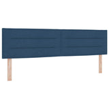 Letto a molle con testiera Blu 200 x 180 cm Tessuto