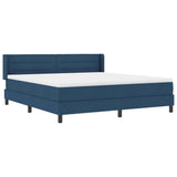 Letto a molle con testiera Blu 200 x 180 cm Tessuto