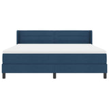 Letto a molle con testiera Blu 200 x 180 cm Tessuto