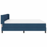Letto a molle con testiera Blu 200 x 180 cm Tessuto