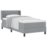 Letto a molle con testiera Grigio chiaro 200 x 100 cm Tessuto