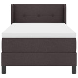 Letto box spring con materasso Marrone Scuro 100 x 200 cm