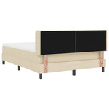 Letto a molle con materasso Crema 190 x 140 cm Poliestere