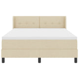 Letto a molle con materasso Crema 190 x 140 cm Poliestere