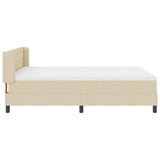 Letto a molle con materasso Crema 190 x 140 cm Poliestere