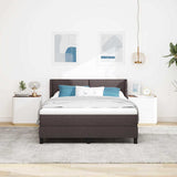 Letto a molle Marrone Scuro 200 x 140 cm Poliestere