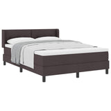 Letto a molle Marrone Scuro 200 x 140 cm Poliestere