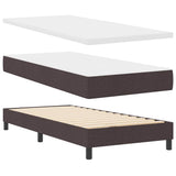 Letto a molle Marrone Scuro 200 x 140 cm Poliestere