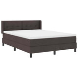 Letto a molle Marrone Scuro 200 x 140 cm Poliestere