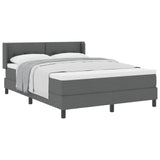 Letto a molle con testiera Grigio scuro 200 x 160 cm Tessuto