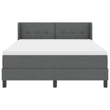 Letto a molle con testiera Grigio scuro 200 x 160 cm Tessuto