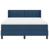 Letto a molle con testiera Blu 200 x 160 cm Tessuto