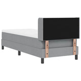 Letto a molle con testiera Grigio chiaro 200 x 80 cm Poliestere