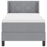 Letto a molle con testiera Grigio chiaro 200 x 80 cm Tessuto