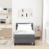 Letto a molle con testiera Grigio scuro 200 x 80 cm Tessuto