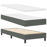 Letto a molle con testiera Grigio scuro 200 x 80 cm Tessuto