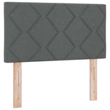 Letto a molle con testiera Grigio scuro 200 x 80 cm Tessuto
