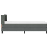 Letto a molle con testiera Grigio scuro 200 x 80 cm Tessuto