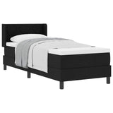 Letto a molle con testiera Nero 200 x 80 cm Tessuto