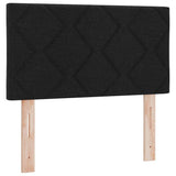 Letto a molle con testiera Nero 200 x 80 cm Tessuto