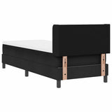 Letto a molle con testiera Nero 200 x 80 cm Tessuto