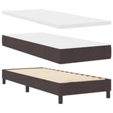Letto a molle con testiera Marrone Scuro 200 x 80 cm Poliestere