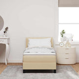 Letto a molle con materasso Crema 200 x 80 cm Poliestere