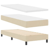 Letto a molle con materasso Crema 200 x 80 cm Poliestere