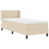 Letto a molle con materasso Crema 200 x 80 cm Poliestere