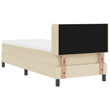 Letto a molle con materasso Crema 200 x 80 cm Poliestere