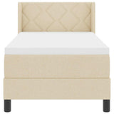 Letto a molle con materasso Crema 200 x 80 cm Poliestere