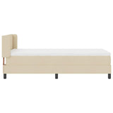 Letto a molle con testiera Crema 200 x 100 cm Tessuto