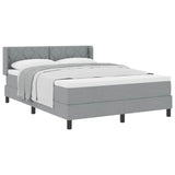 Letto box spring con materasso Grigio chiaro 140 x 190 cm