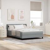 Letto box spring con materasso Grigio chiaro 140 x 200 cm