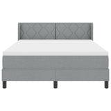 Letto box spring con materasso Grigio chiaro 140 x 200 cm