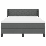 Letto box spring con materasso Grigio scuro 140 x 200 cm