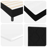 Letto a molle con materasso Nero 200 x 160 cm Poliestere